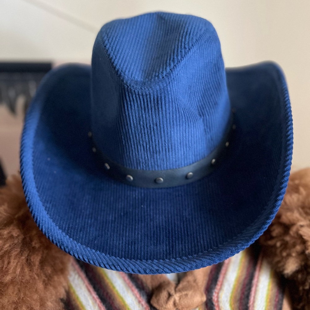 Frye Women’s OSFM Blue Corduroy Cowboy Hat